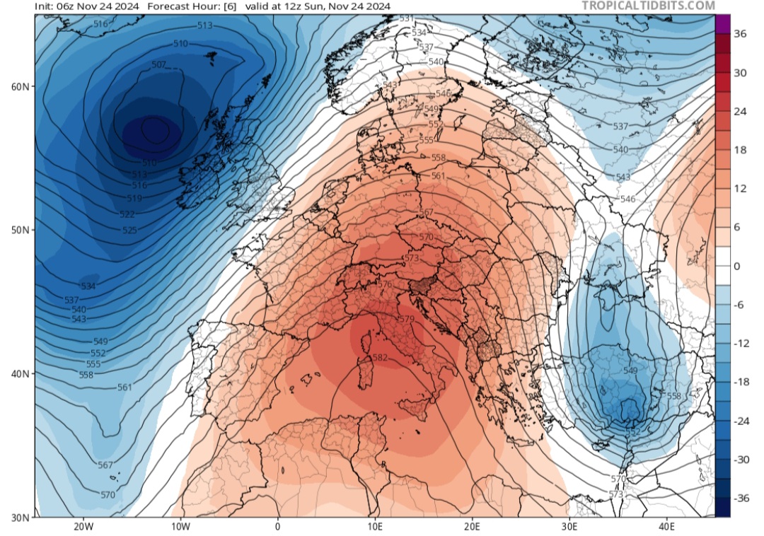 Anticiclone e caldo anomalo