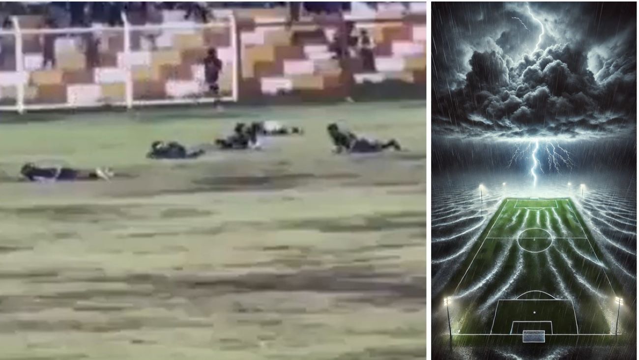 Tragedia in campo, calciatore muore colpito da un fulmine: 4 feriti e il portiere è in pericolo di vita | NOME e VIDEO 