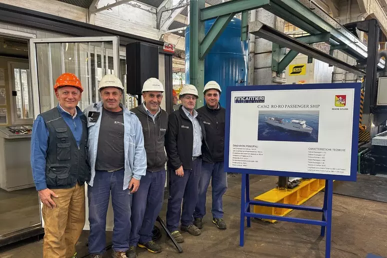 Fincantieri avvia la costruzione di un nuovo traghetto in Sicilia