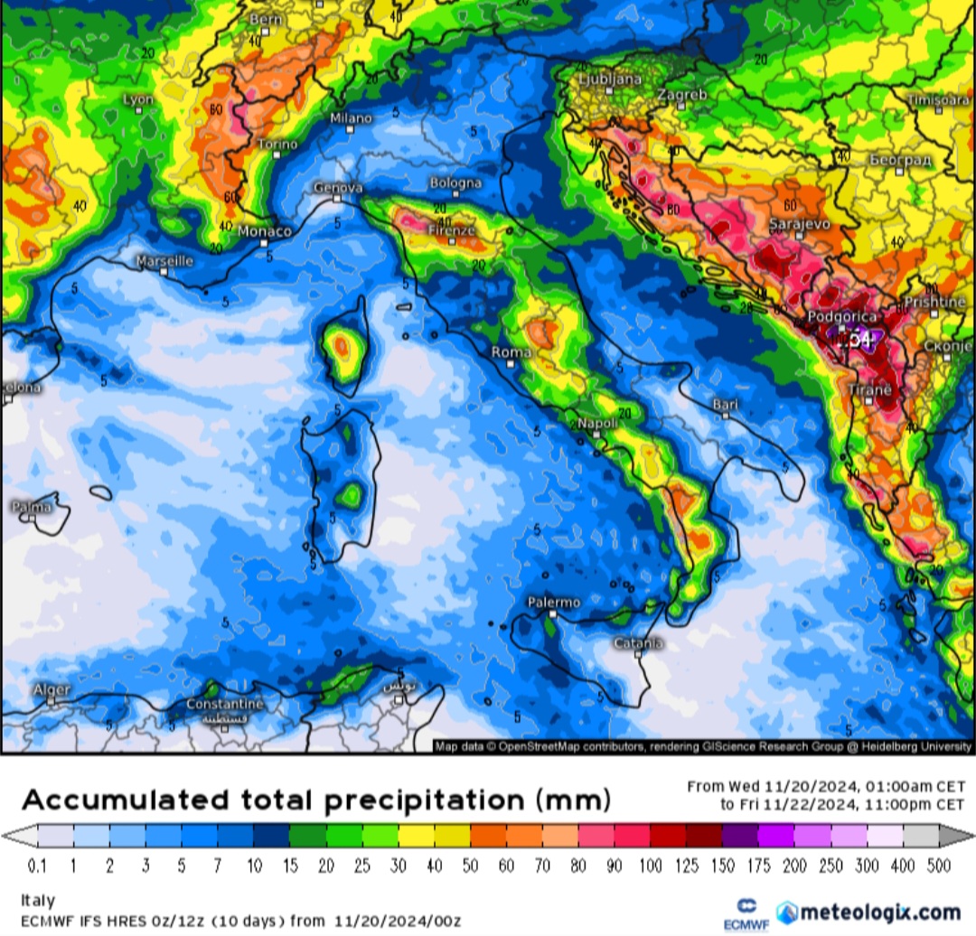 Maltempo Italia prossimi giorni