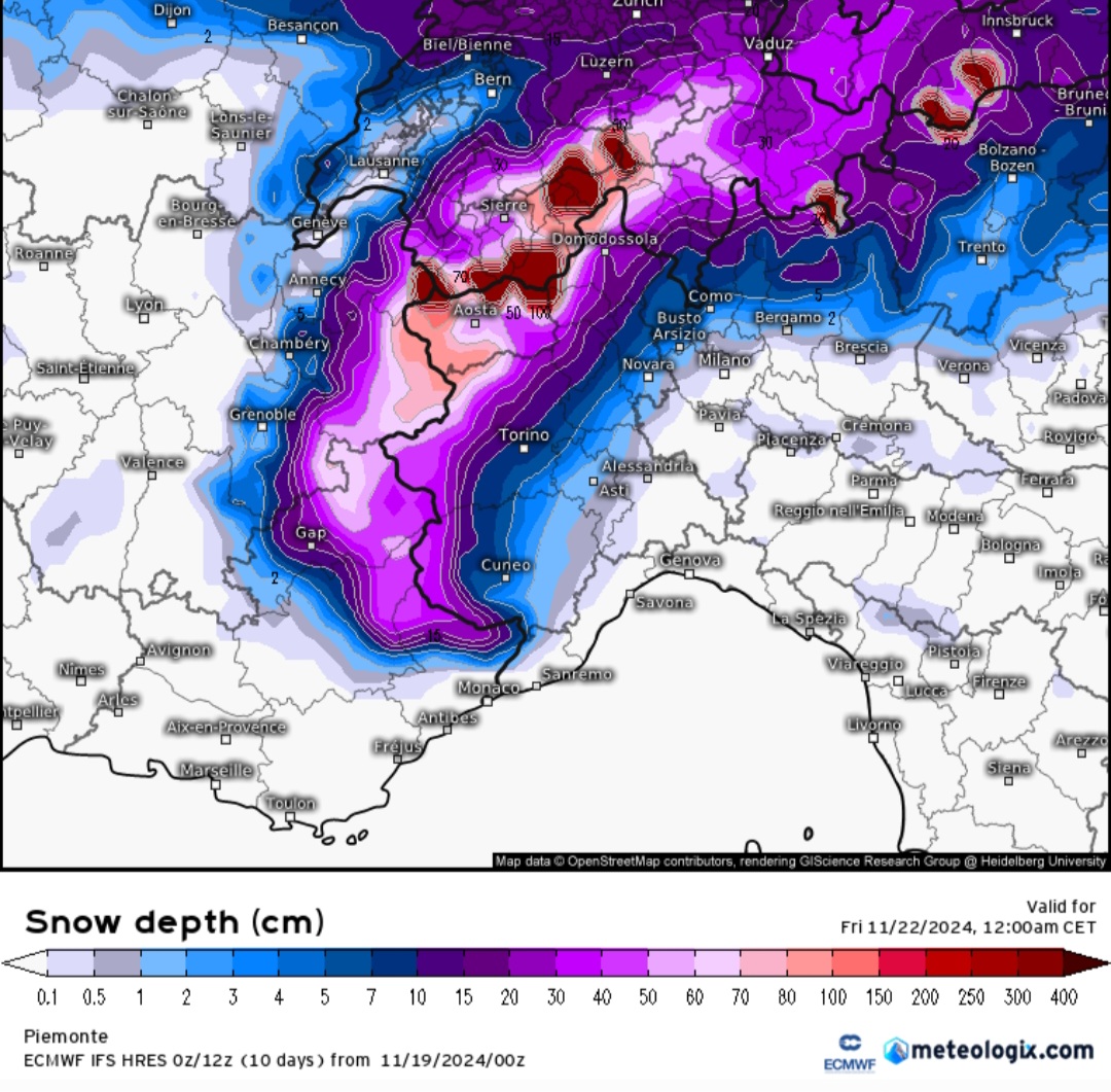Neve in pianura in Piemonte 