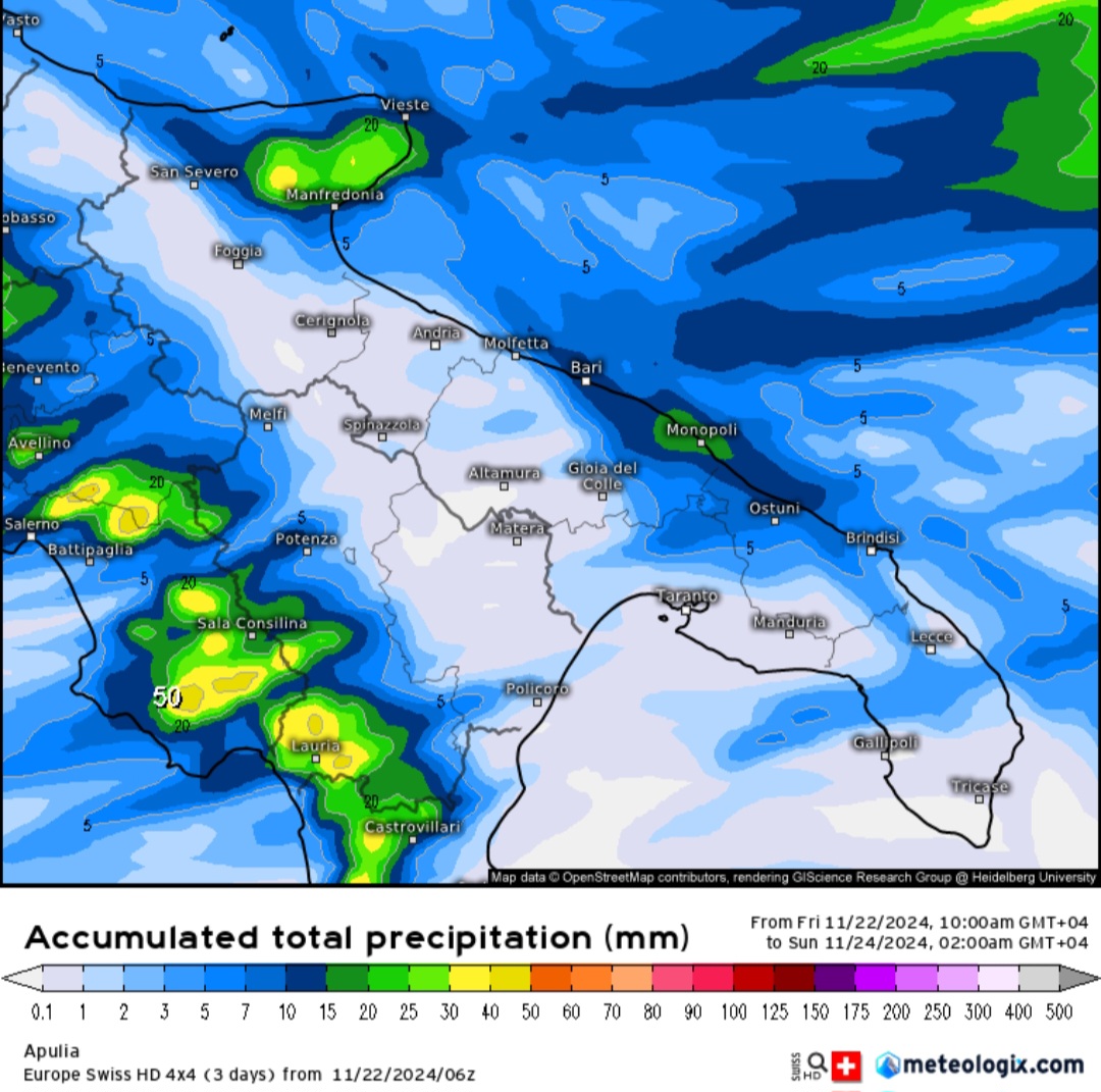 Previsioni meteo Puglia
