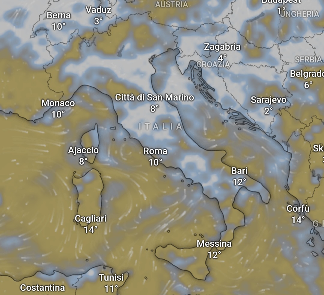 Previsioni nebbia