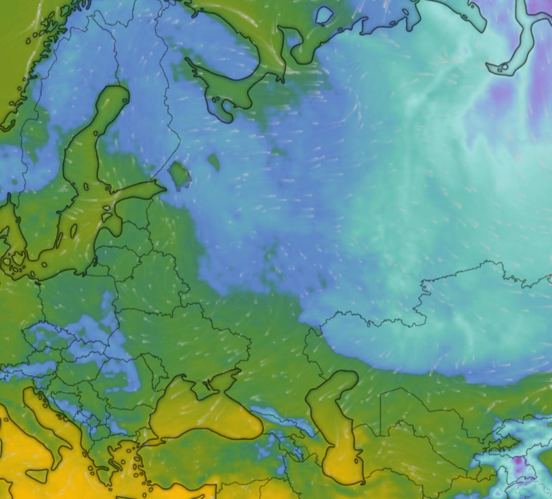 Temperature gelide al suolo sulla Russia europea