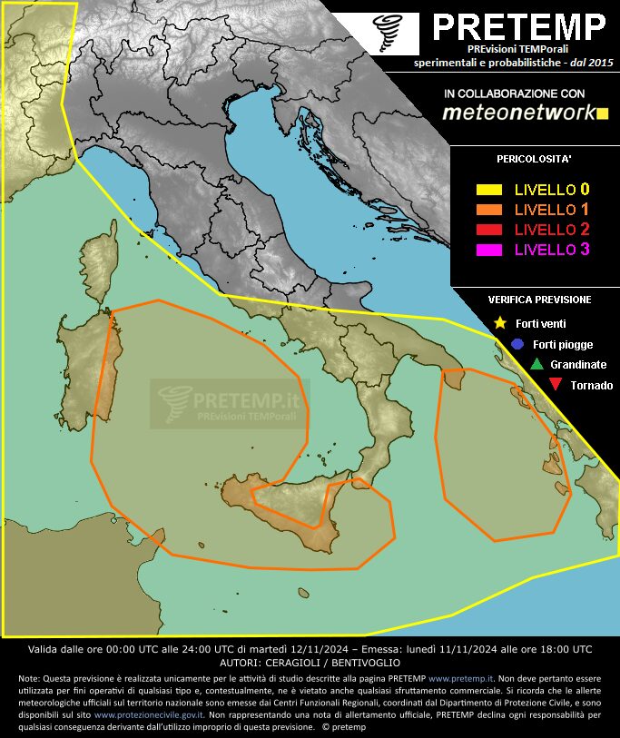 allerta meteo 12 novembre