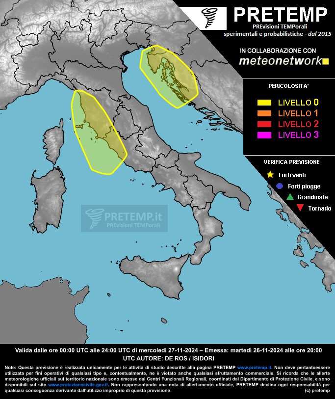 allerta meteo 27 novembre