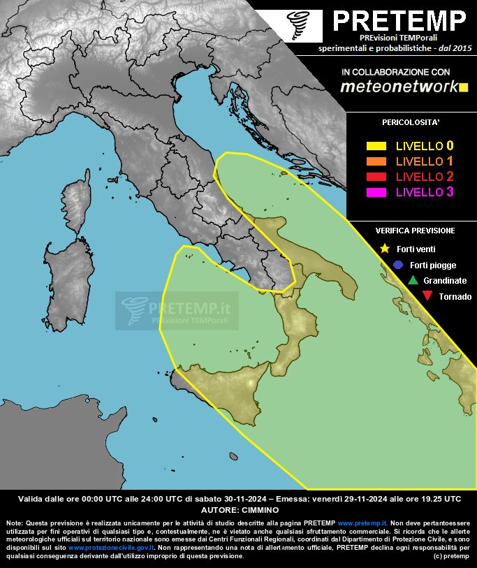 allerta meteo pretemp 30 novembre