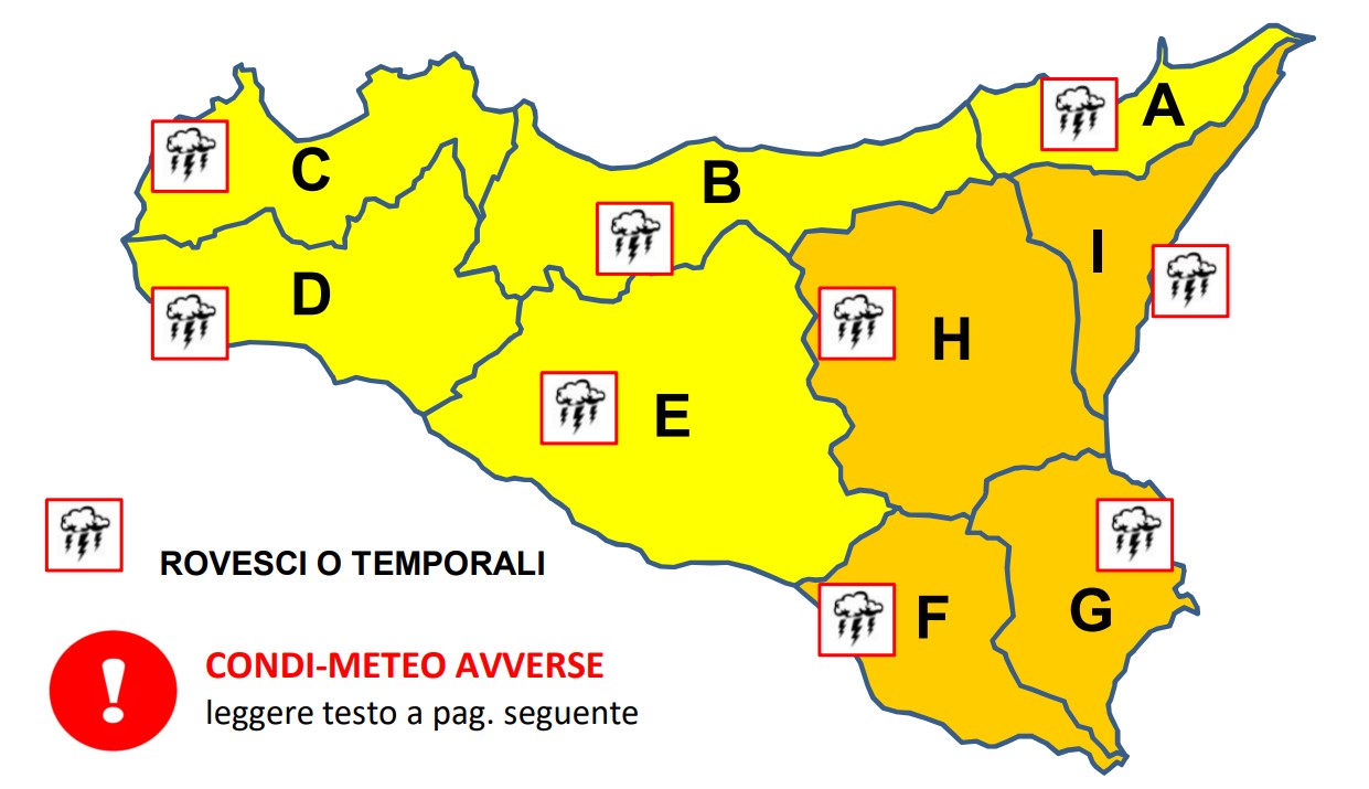 allerta meteo sicilia 13 novembre