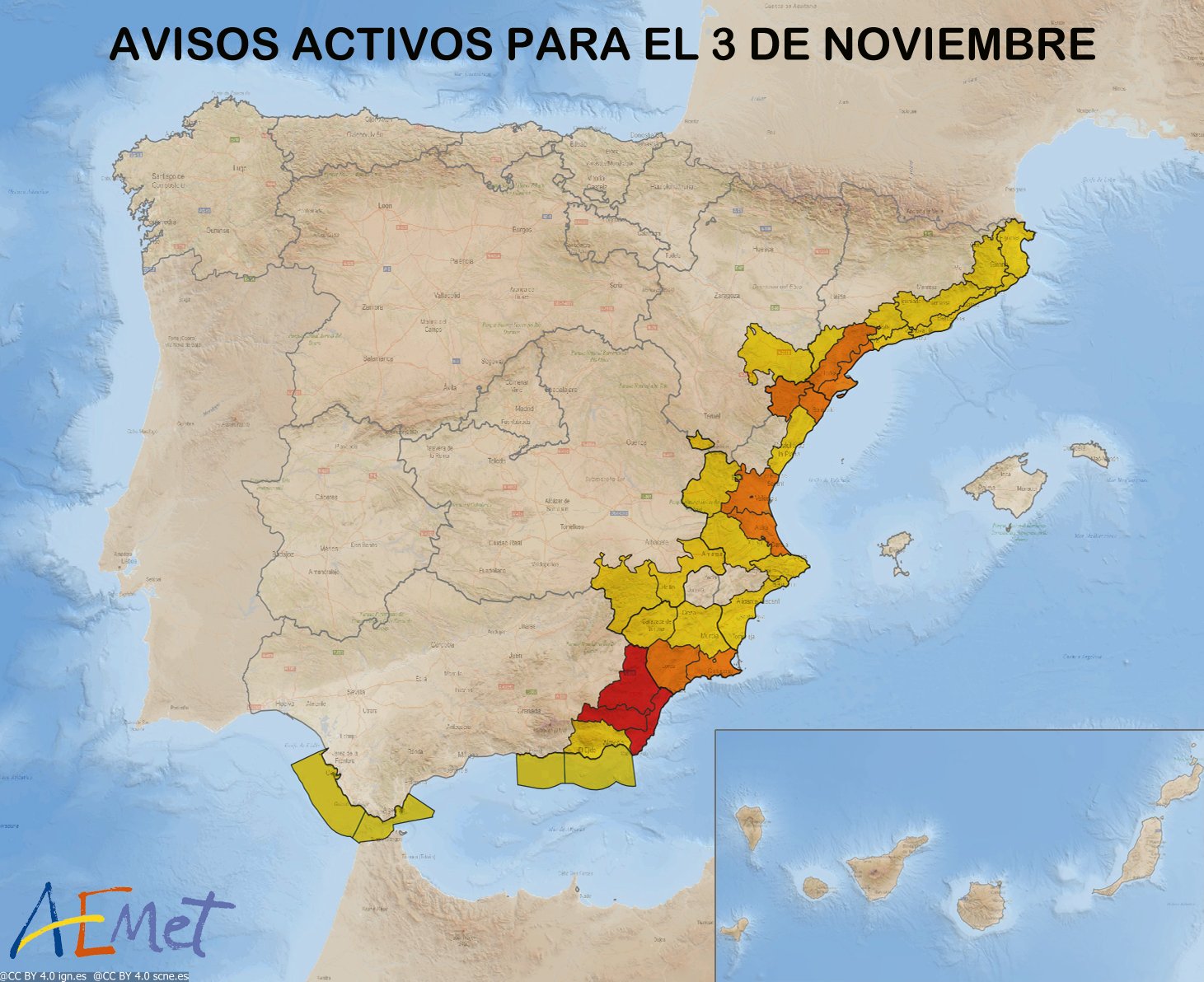 Almeria: revocate tutte le allerte maltempo