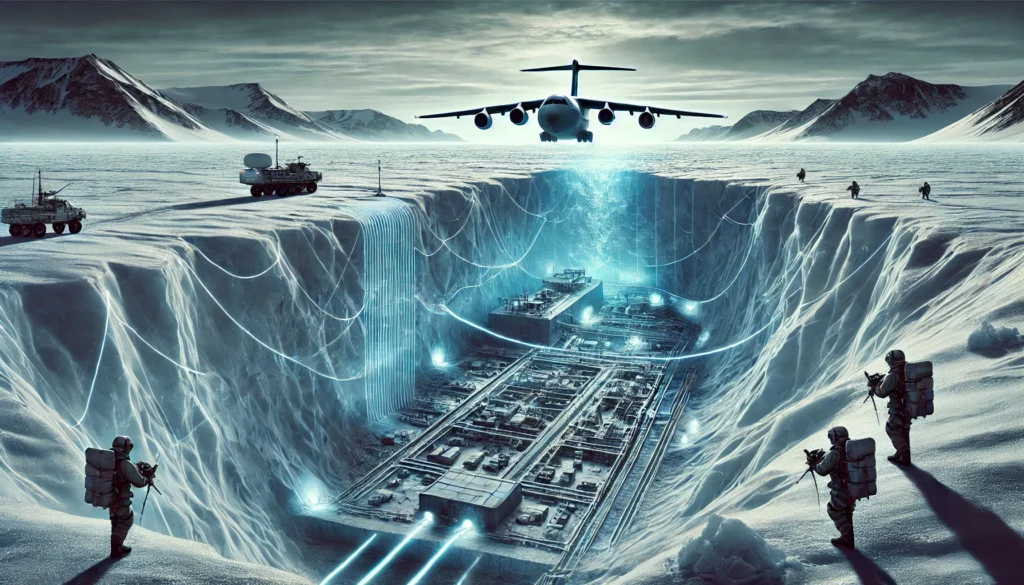 base militare abbandonata sotto i ghiacci