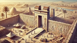 tempio dio della fertilità maschile in Egitto