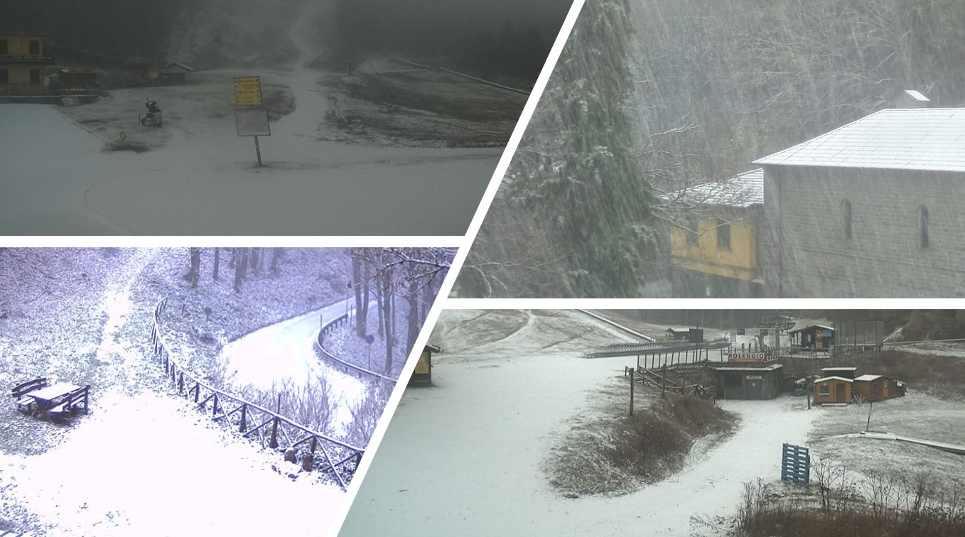 Risveglio magico in Emilia-Romagna, la neve imbianca l’Appennino | FOTO