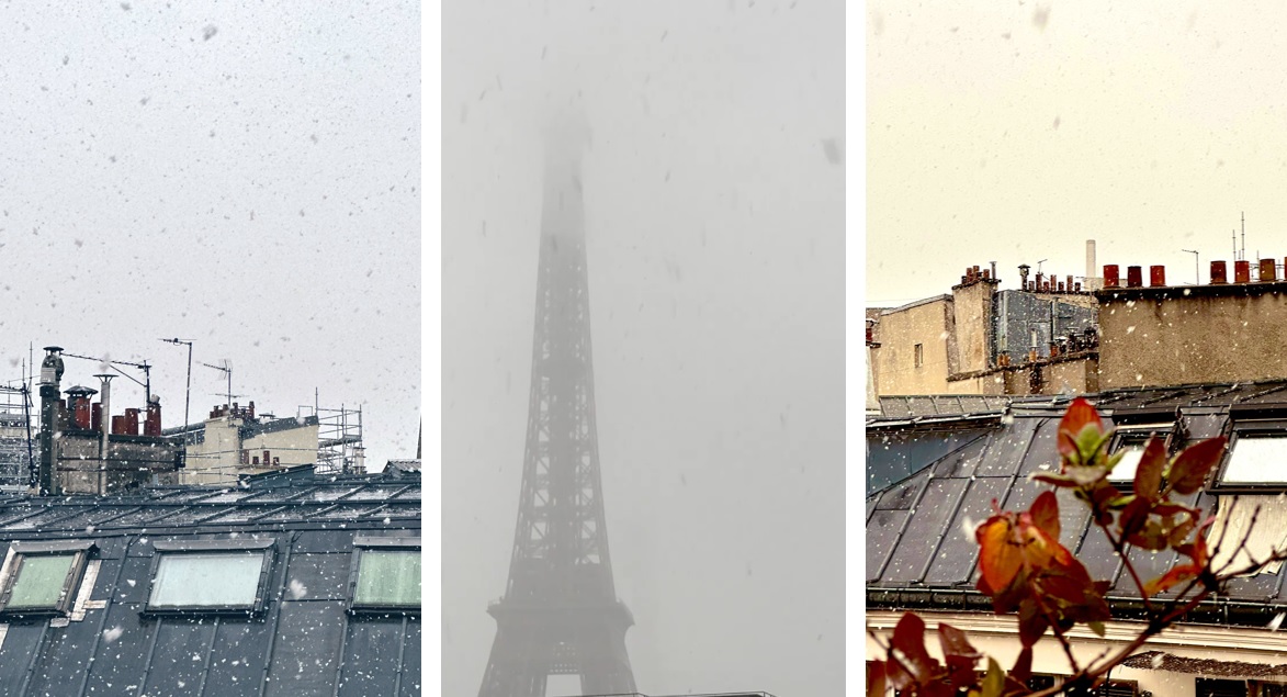 Freddo e neve in Francia: Bretagna e Normandia imbiancate, fiocchi a Parigi | FOTO e VIDEO