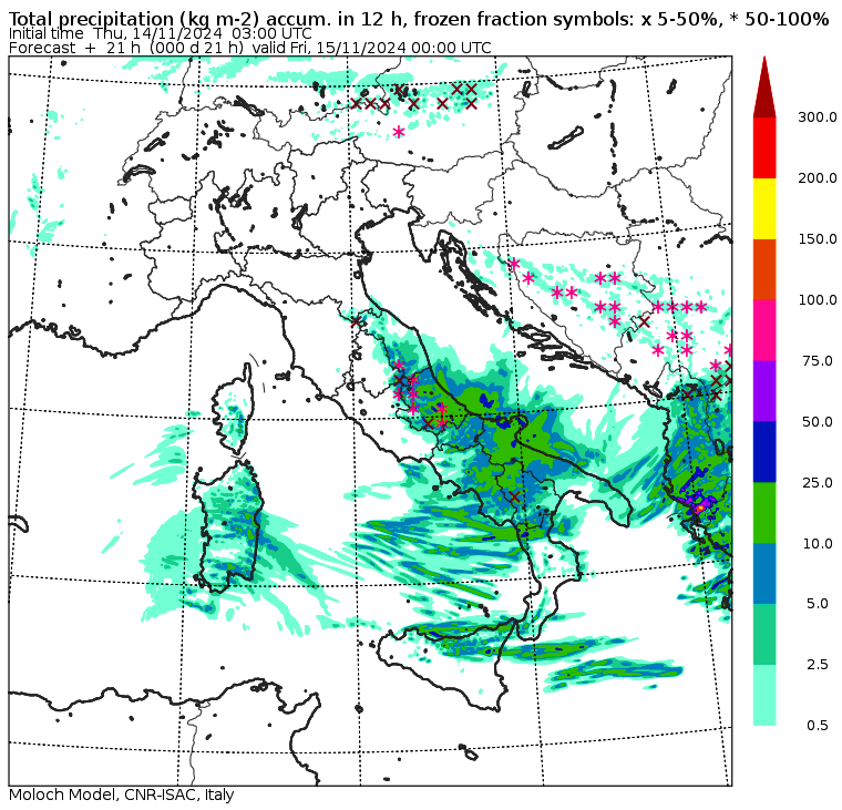 previsioni meteo 14 novembre sera
