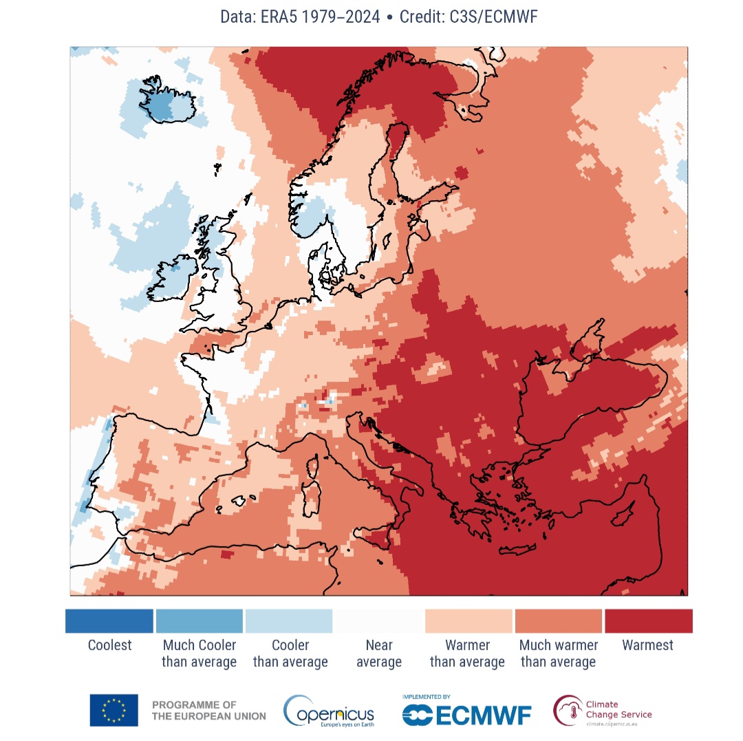 Anomalie di temperatura in Europa