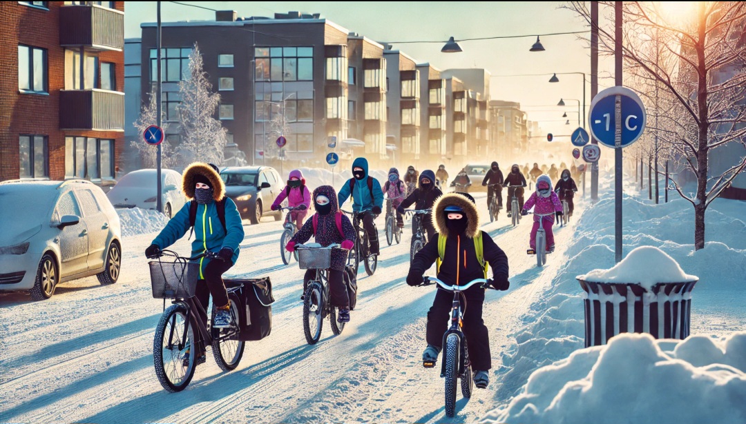 A scuola in bicicletta a -17°C: il segreto della resilienza finlandese