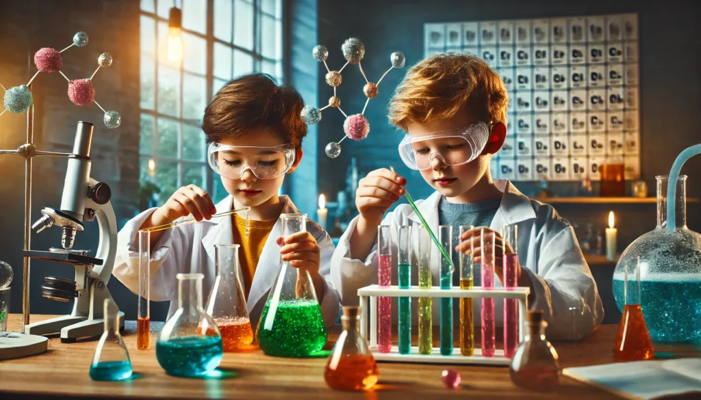 Bambini reazione chimica
