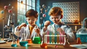Bambini reazione chimica