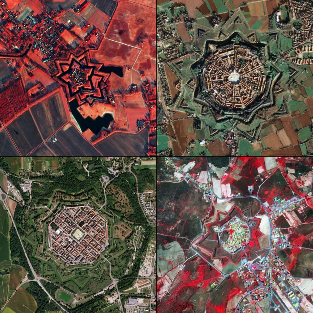 Città osservate cielo