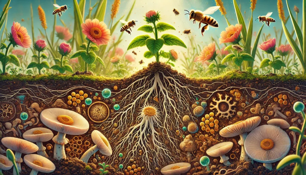 I microbi del suolo modificano la capacità dei fiori di attrarre le api