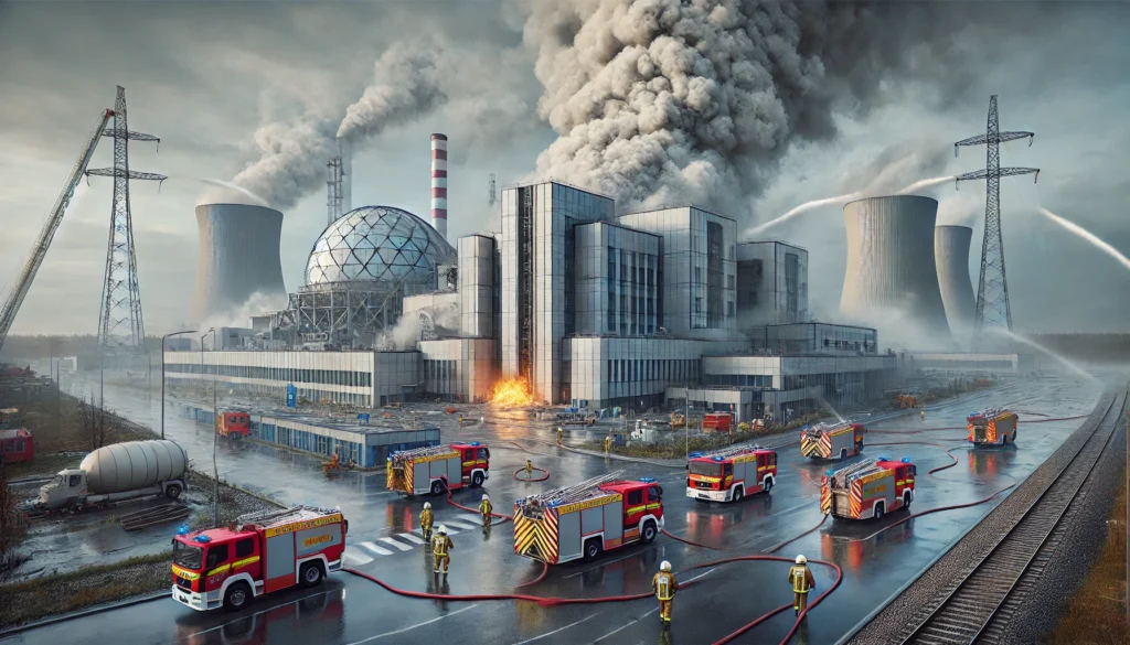 Incendio Polonia centro nucleare
