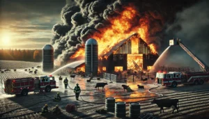 Incendio azienda agricola