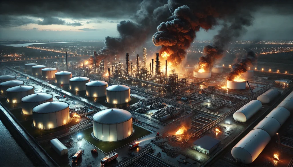 Incendio raffineria Russia