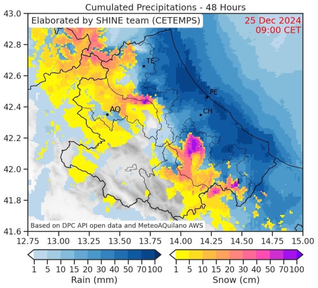 Neve Abruzzo analisi Shine Cetemps