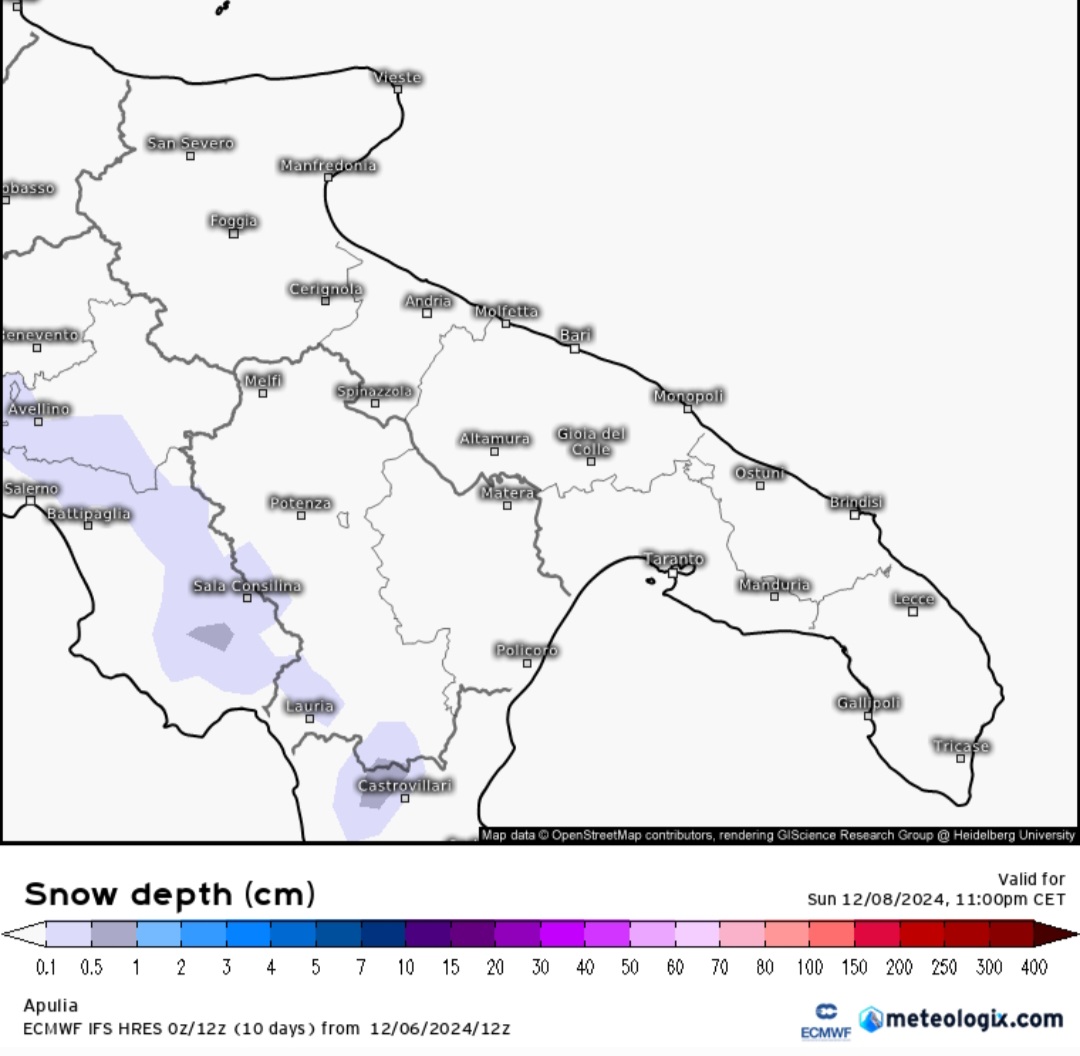 Neve Sud Italia