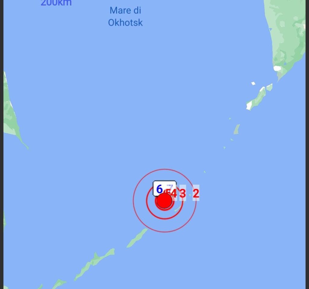 terremoto isole curili