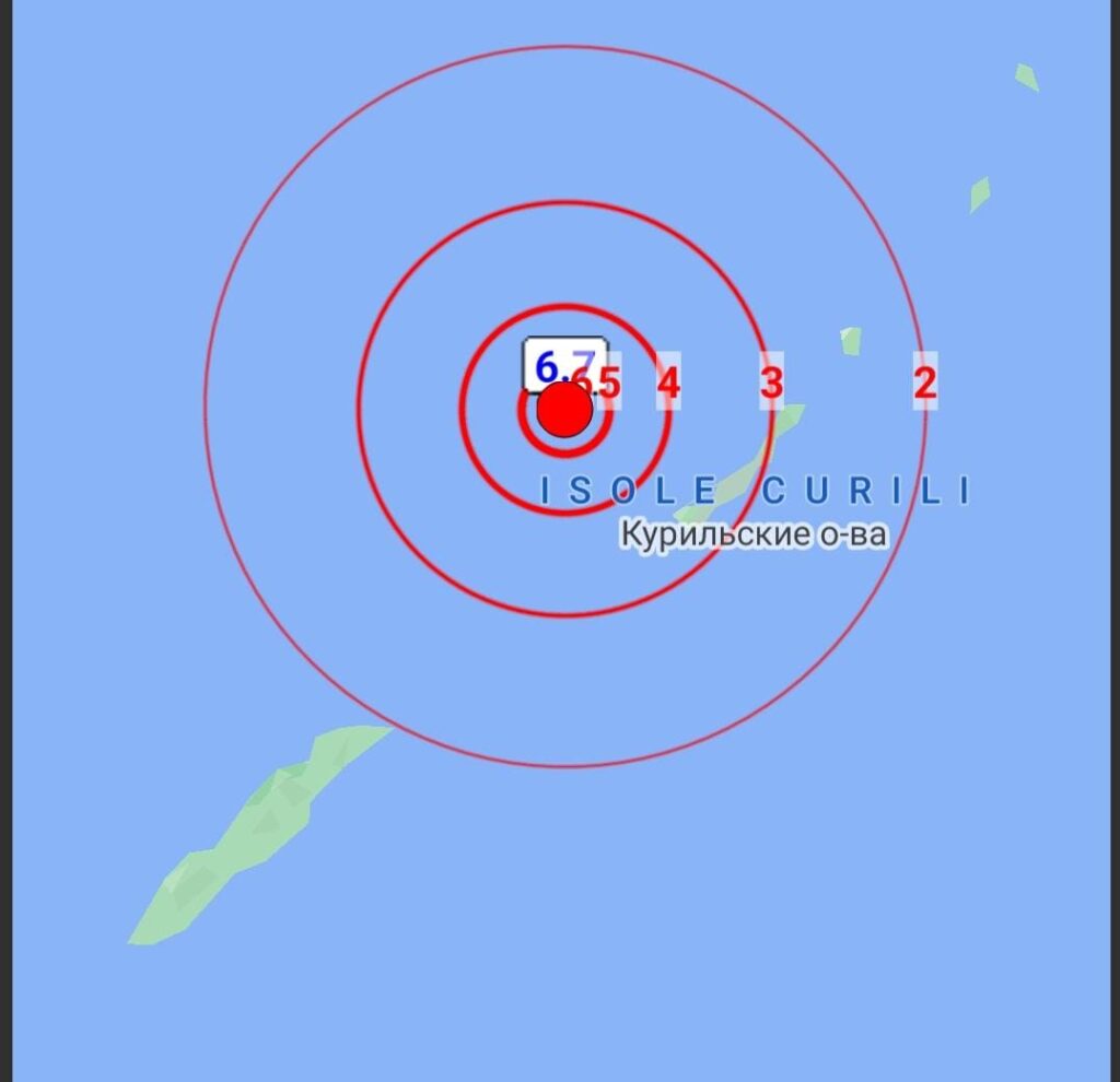 terremoto isole curili