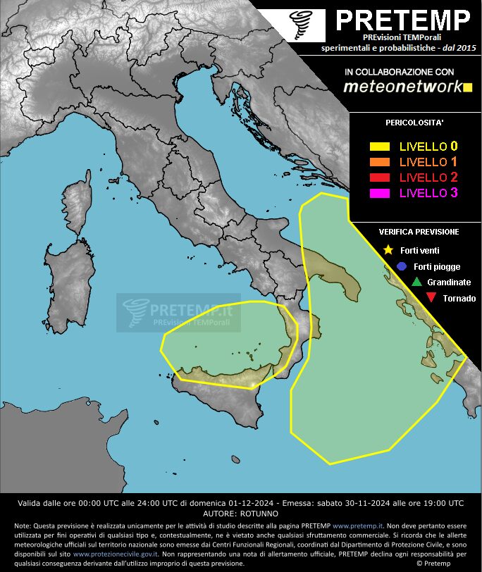 allerta meteo 1 dicembre