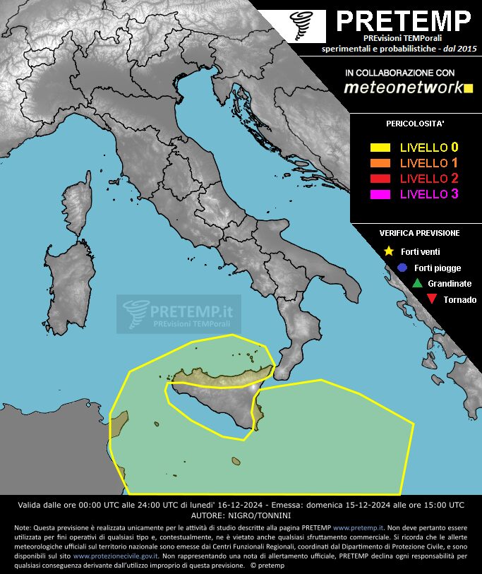allerta meteo 16 dicembre 2024