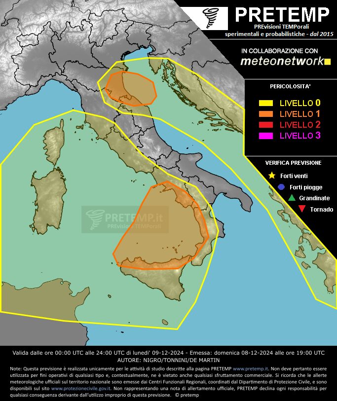 allerta meteo 9 dicembre