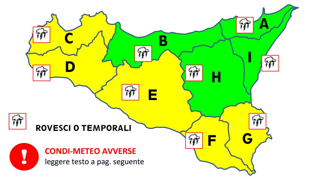 allerta meteo sicilia 8 dicembre