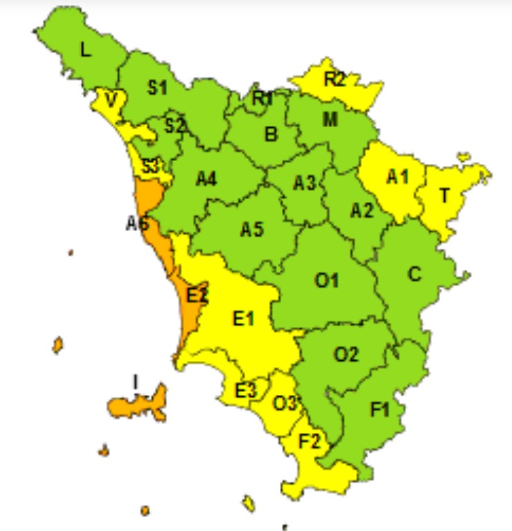allerta meteo toscana 22 dicembre