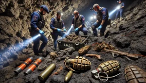 bomba a mano grotta lavica