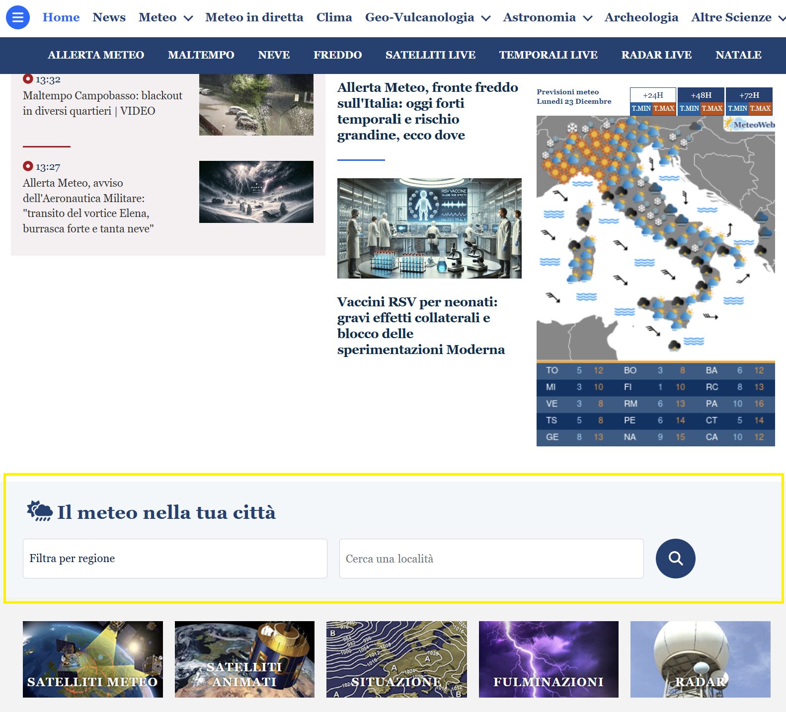 home page meteoweb nuovo servizio previsioni meteo