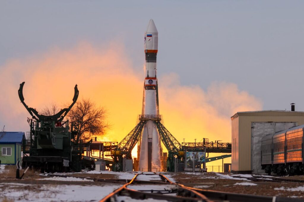 lancio razzo soyuz