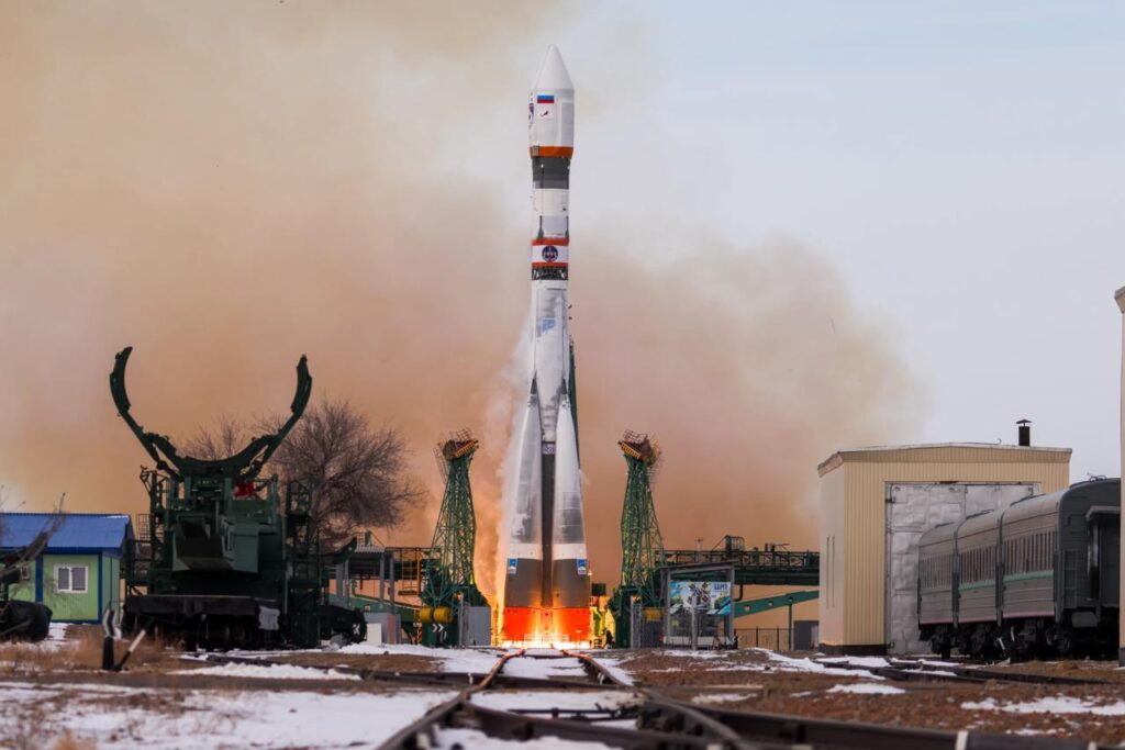 lancio razzo soyuz