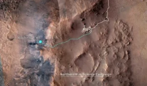 missione northern rim rover perseverance marte