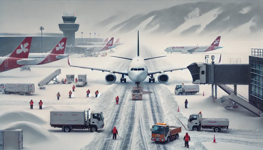 neve aeroporto aerei