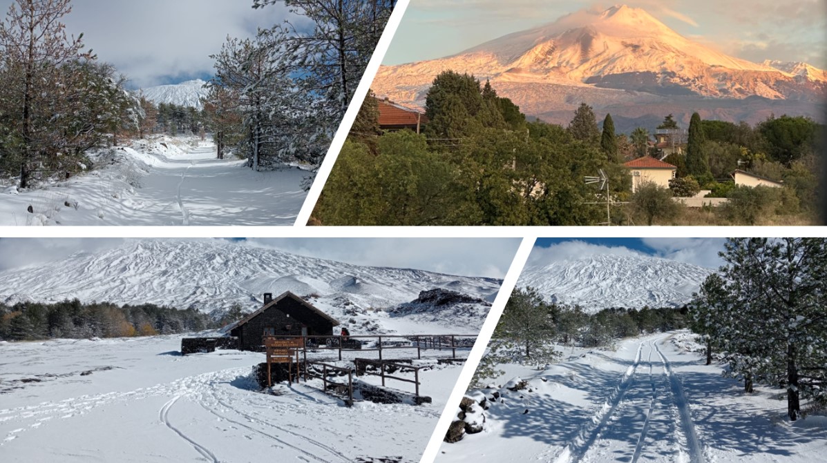 Maltempo, neve in Sicilia: la maestosa bellezza dell’Etna imbiancata | FOTO