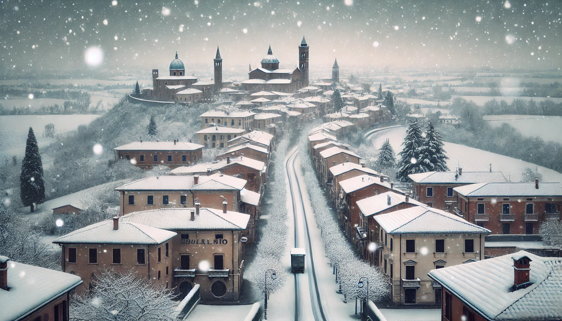 Neve alle porte di Parma e Fidenza: Collecchio imbiancata | VIDEO