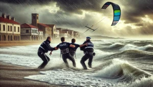 sportivo in difficoltà in mare