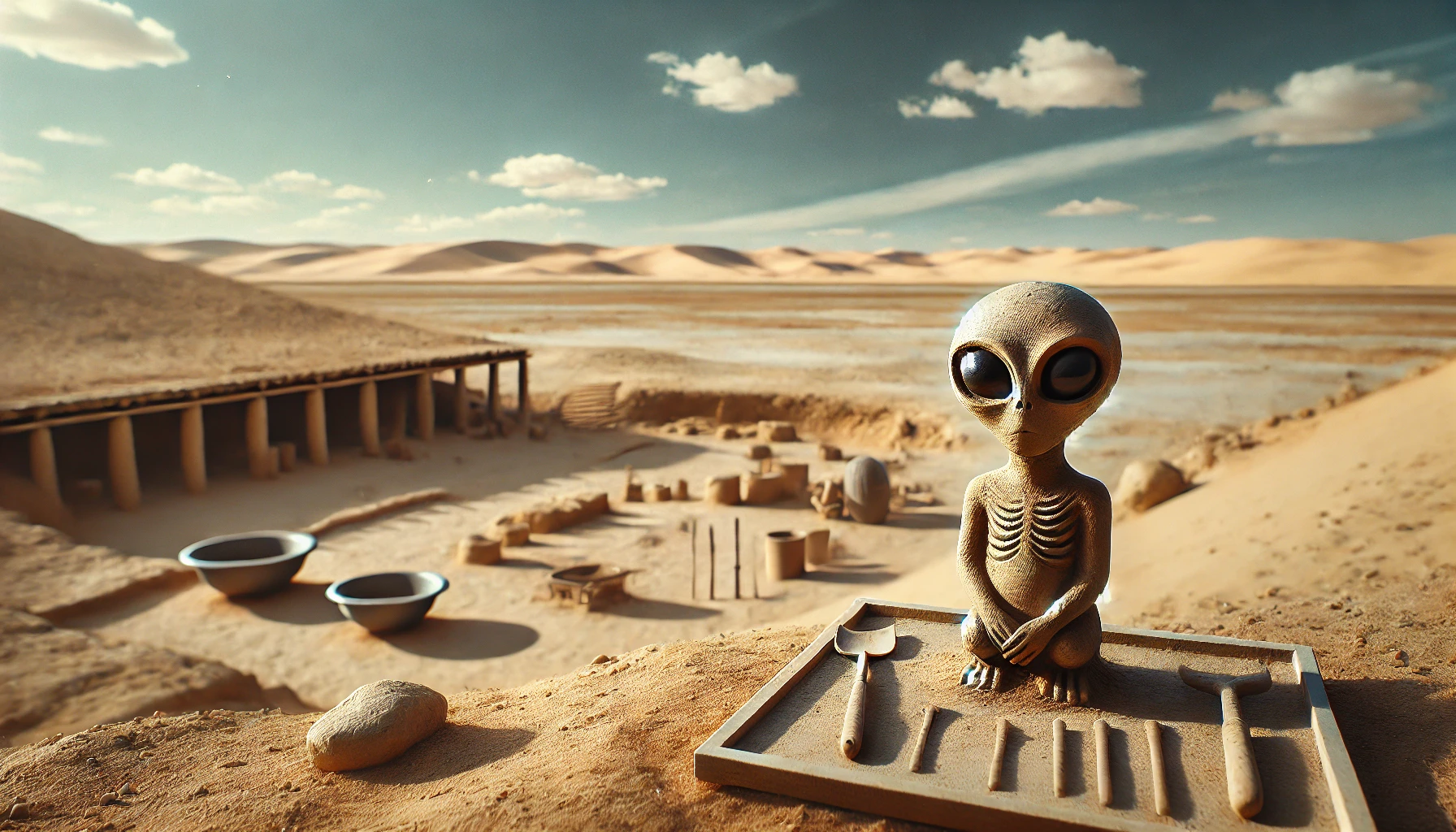 Scoperta nel deserto del Kuwait una statuetta di un “alieno” di 7.000 anni fa