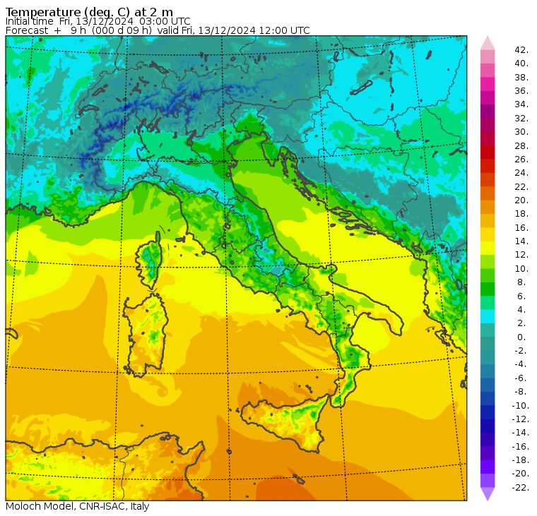 temperature massime 14 dicembre