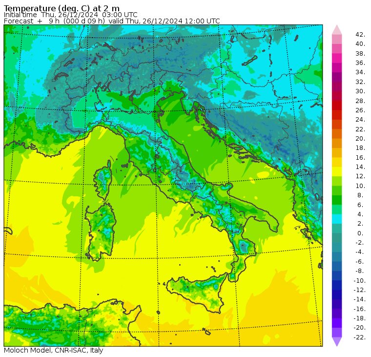 temperature massime 26 dicembre