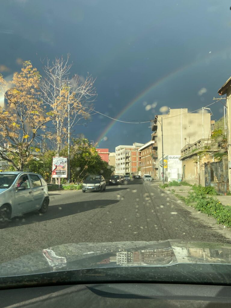temporale reggio calabria arcobaleno