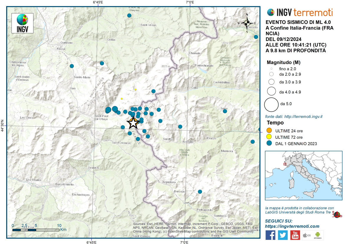 terremoto oggi piemonte
